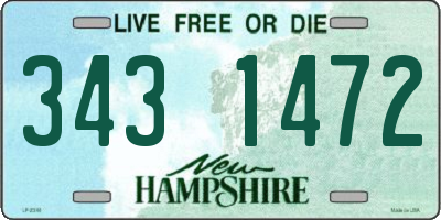 NH license plate 3431472