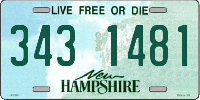 NH license plate 3431481