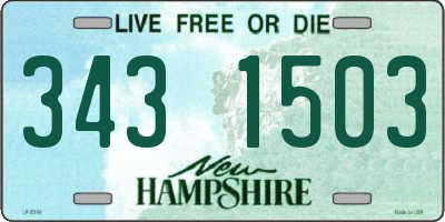 NH license plate 3431503