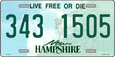 NH license plate 3431505