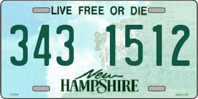 NH license plate 3431512