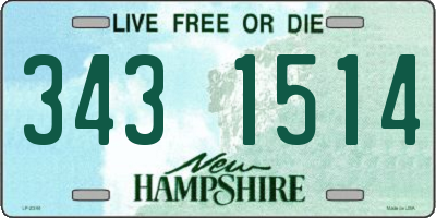 NH license plate 3431514