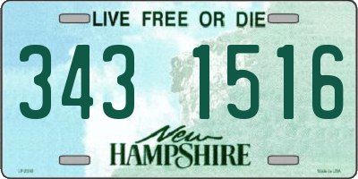 NH license plate 3431516