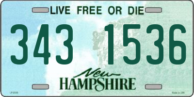NH license plate 3431536