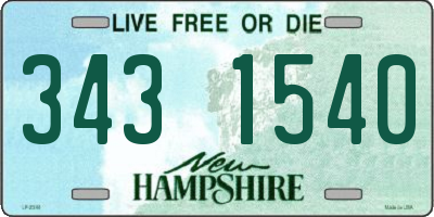 NH license plate 3431540