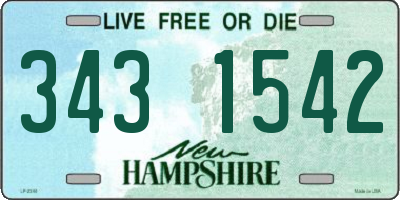 NH license plate 3431542