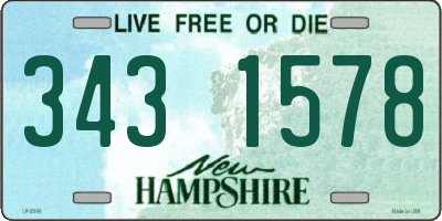 NH license plate 3431578