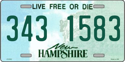 NH license plate 3431583