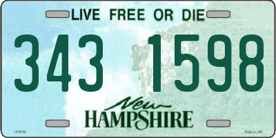 NH license plate 3431598