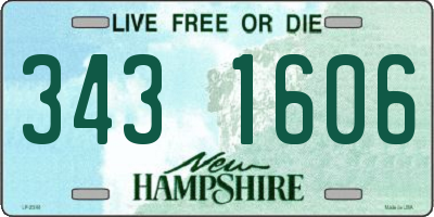 NH license plate 3431606