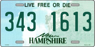 NH license plate 3431613