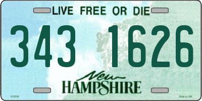 NH license plate 3431626
