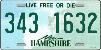 NH license plate 3431632