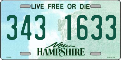 NH license plate 3431633