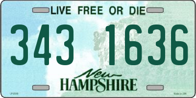 NH license plate 3431636
