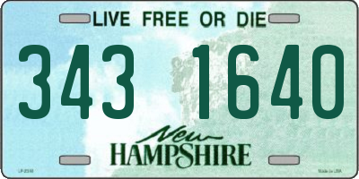 NH license plate 3431640