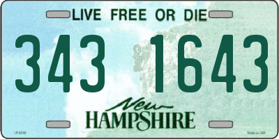 NH license plate 3431643