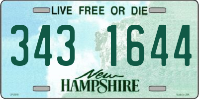 NH license plate 3431644