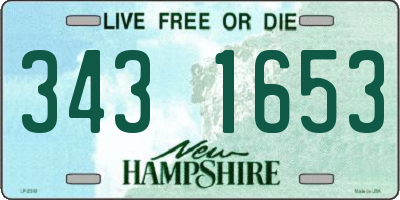 NH license plate 3431653