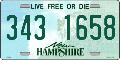 NH license plate 3431658