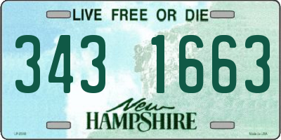NH license plate 3431663