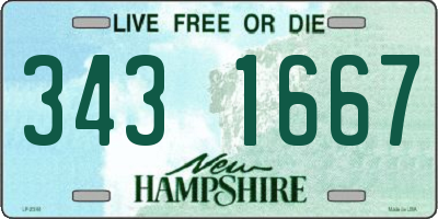 NH license plate 3431667