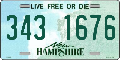 NH license plate 3431676