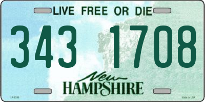 NH license plate 3431708