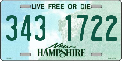 NH license plate 3431722