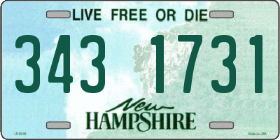 NH license plate 3431731