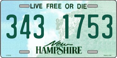 NH license plate 3431753