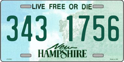 NH license plate 3431756