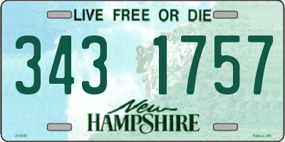 NH license plate 3431757
