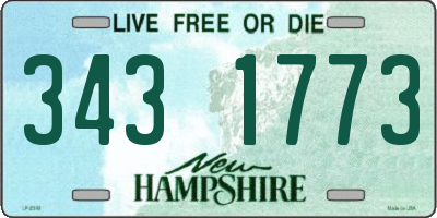 NH license plate 3431773