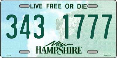 NH license plate 3431777