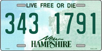 NH license plate 3431791