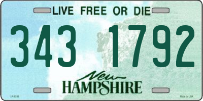 NH license plate 3431792