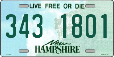 NH license plate 3431801