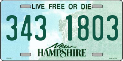 NH license plate 3431803