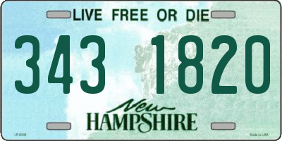NH license plate 3431820