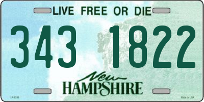 NH license plate 3431822