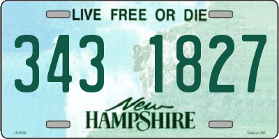 NH license plate 3431827