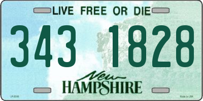 NH license plate 3431828