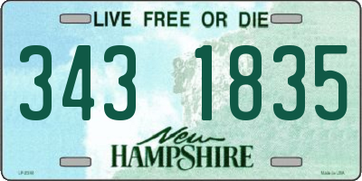 NH license plate 3431835