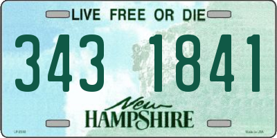 NH license plate 3431841