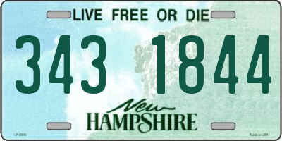 NH license plate 3431844