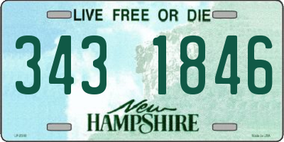 NH license plate 3431846