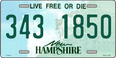 NH license plate 3431850