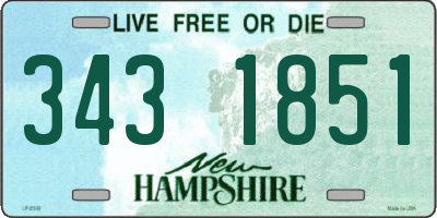 NH license plate 3431851