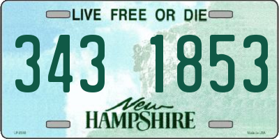 NH license plate 3431853